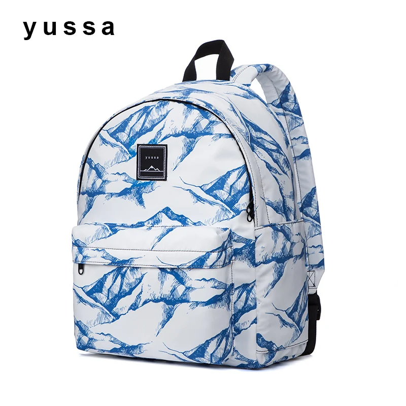 

14inch Blue And White Porcelain Laptop Backpack Women Fashion School Backpack Girl Waterproof College Bag Boy Travel Bagpack Men