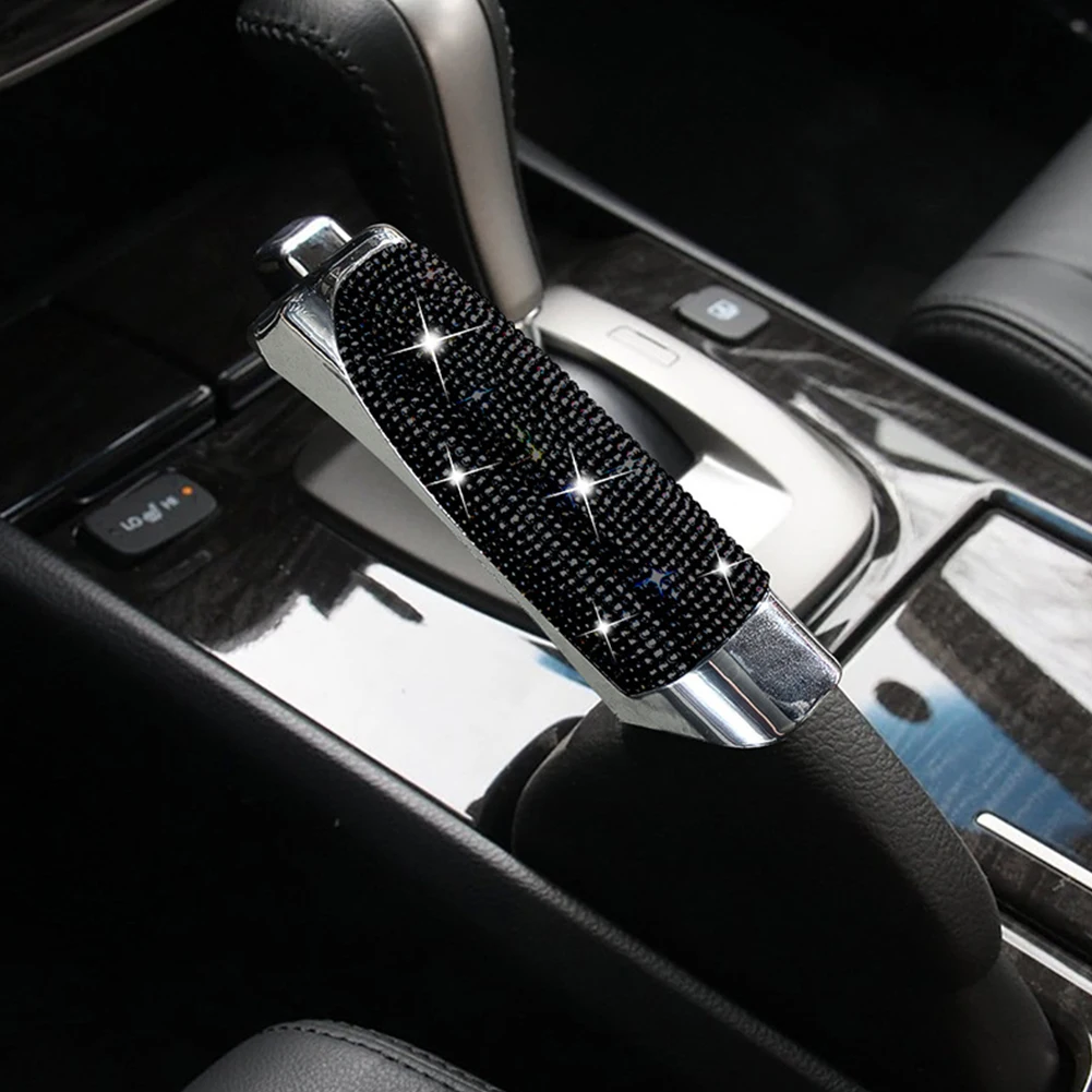 

Universal Car Handbrake Cover Shiny Crystal Rhinestones Decoration Protective Car Styling Case Interior Accessories for Women