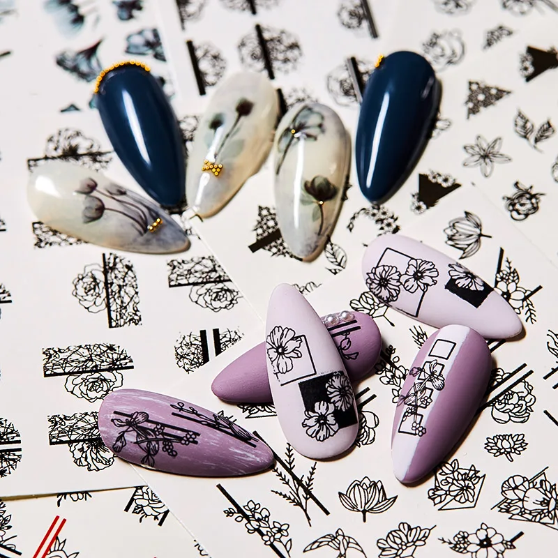 Наклейки для ногтей водные переводки переводной слайдер искусство наклейки
