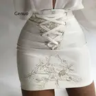 Женская осенне-зимняя облегающая мини-юбка из искусственной кожи с завышенной талией, обтягивающая бедра, 2021, женская одежда, уличная одежда