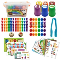 rainbow counting bears montessori toys with matching sorting cups math toddler game kids preschool educational toys for children