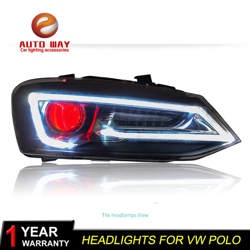 AKD автомобильный Стайлинг головная лампа для VW Polo светодиодный фонарь новинка