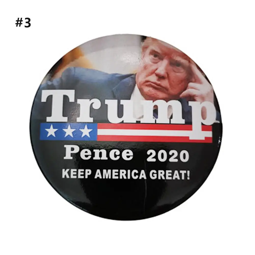 Распродажа 2020 шикарный круглый Дональд Трамп для президента Корейская пирсинг