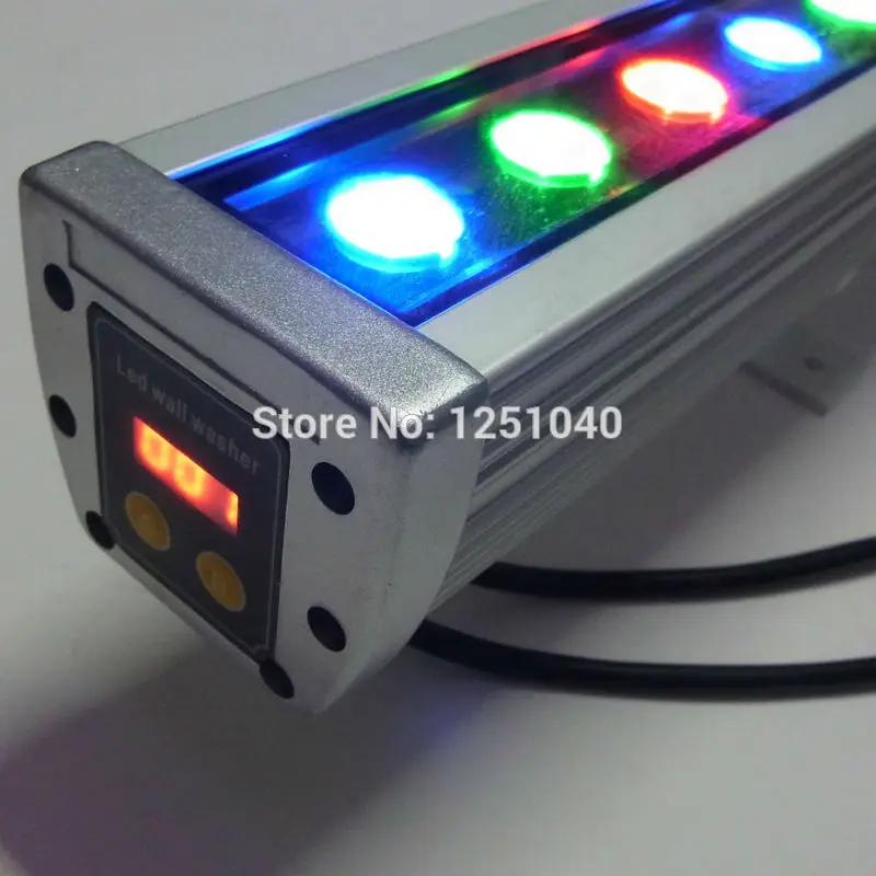 

18 Вт RGB сменный светодиодный стены шайба AC85-265V на открытом воздухе Точечный светильник s IP65 Водонепроницаемый потолочные светильник DMX512 зда...