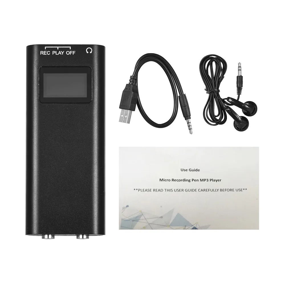 Миниатюрный портативный цифровой диктофон MP3-плеер звуковой с голосовой