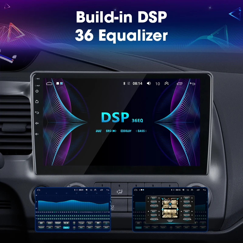 JMCQ 10 &quotDSP для Honda Civic 2005-2011 автомобильное радио 4G Wifi Android плеер GPS Bluetooth Мультимедиа