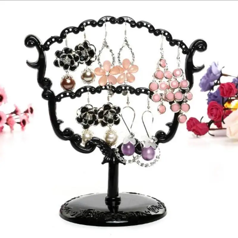 

New Creative Fan-shaped 28-hole Earring Holder Jewelry Display Stand Storage Rack jewelry Organizer Holder earring organizer