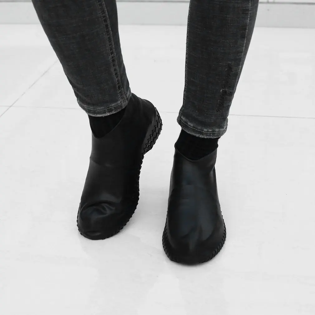 1 Pair Reusable Latex Waterproof Rain Shoes Covers Slip-resistant Rubber Boot Overshoes Accessories | Дом и сад