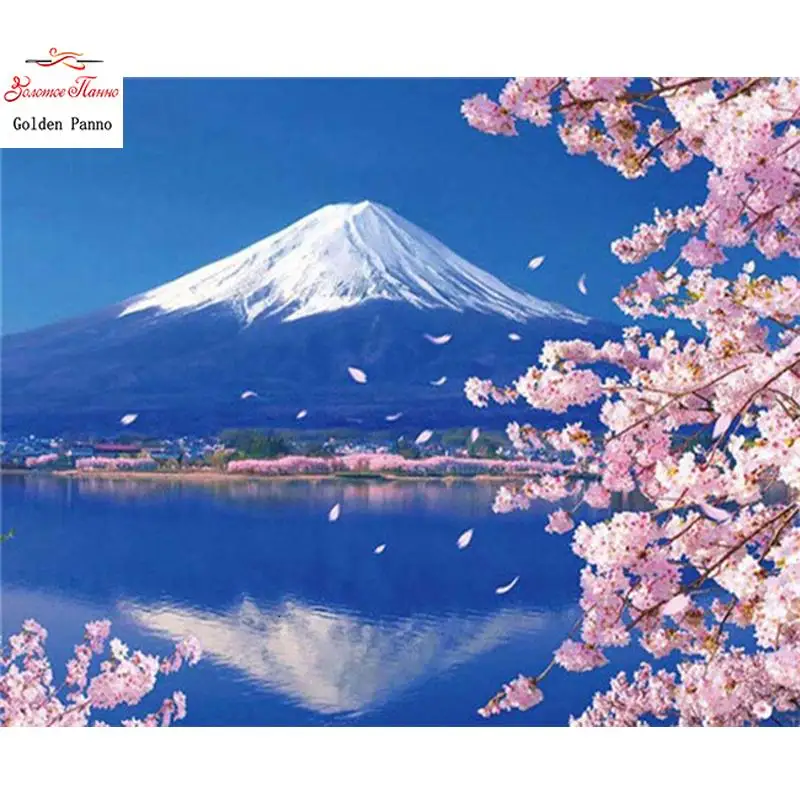 Square Diamond Diamond Painting Flower Home Decoration Accessories Mosaic Landscape Crafts Diamond Art