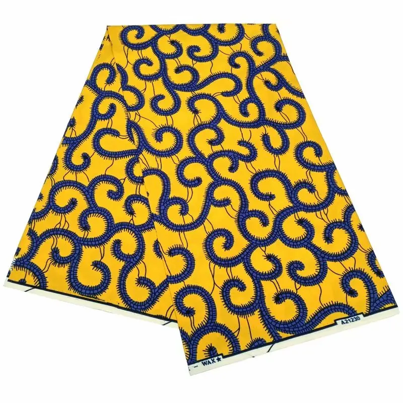 Не хлопок 6 ярдов 100% полиэстер африканская ткань 2020 оптовая продажа восковая
