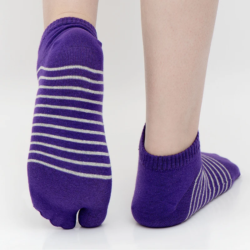 1 пара мужские короткие полосатые хлопковые носки с двумя пальцами|toe socks men|mens dress