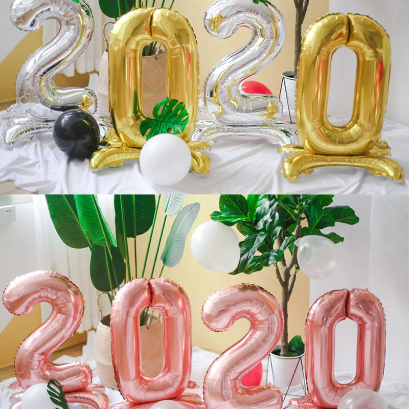 

Стоячие цифры воздушные цифры Happy Hirthday, праздничные воздушные шары украшения из фольги, декор для вечерние, для взрослых, для детского душа