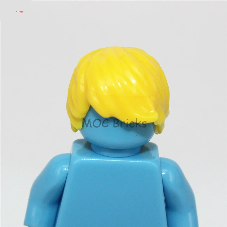 1006C 10 шт./лот кубики Moc DIY фигурки части мужские волосы Мини Аксессуары для кукол развивающие строительные блоки игрушки для детей рождественские подарки - Цвет: 1006C