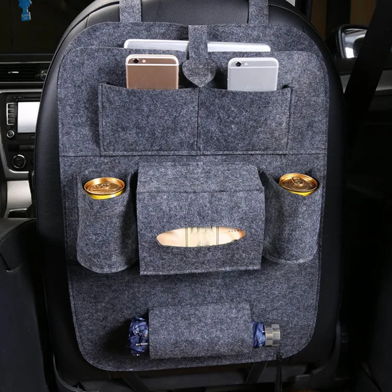 

1PC Car Organizer Multi-Pocket Back Seat Storage Bag Car Backseat Organizer Pouch For Books Tablet Mobile Drinks