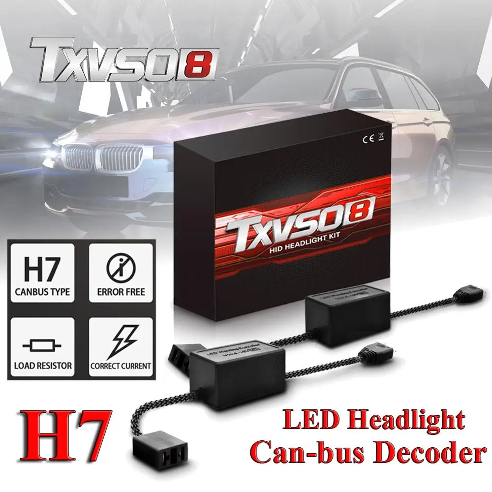 2 шт. HID H7 Canbus нагрузки проводка резистора жгут декодер Предупреждение