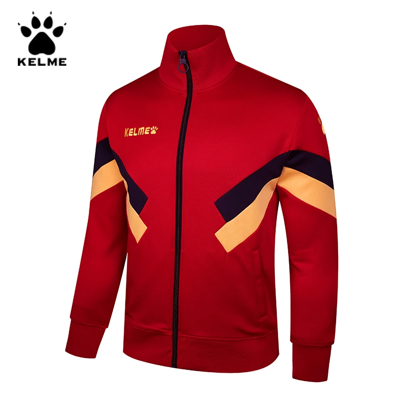 Мужская куртка в полоску сбоку KELME Весенняя Спортивная одежда для бега