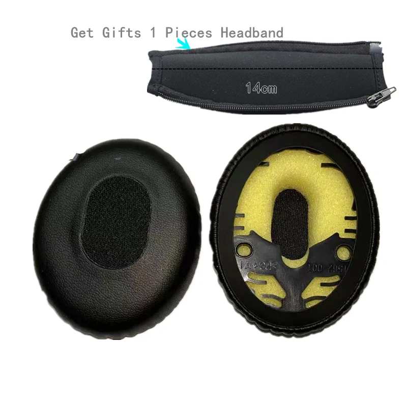 

Protein Leather Replacement Ear Pads for Bose On-Ear OE OE1QuietComfort QC3 Headphones Earpads, Headset Ear Cushion Repair Part