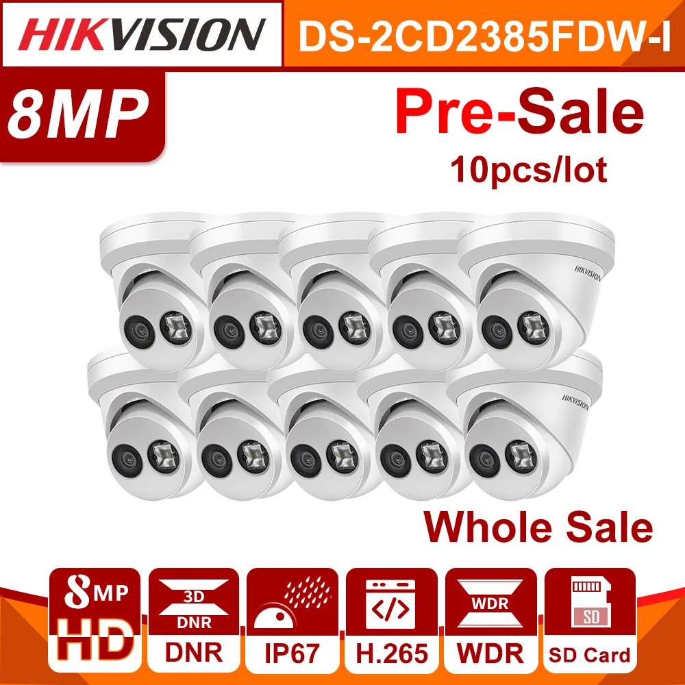 Предварительная продажа Hikvision IP камера DS 2CD2385FWD I 8MP сетевая CCTV H.265 POE WDR SD слот для