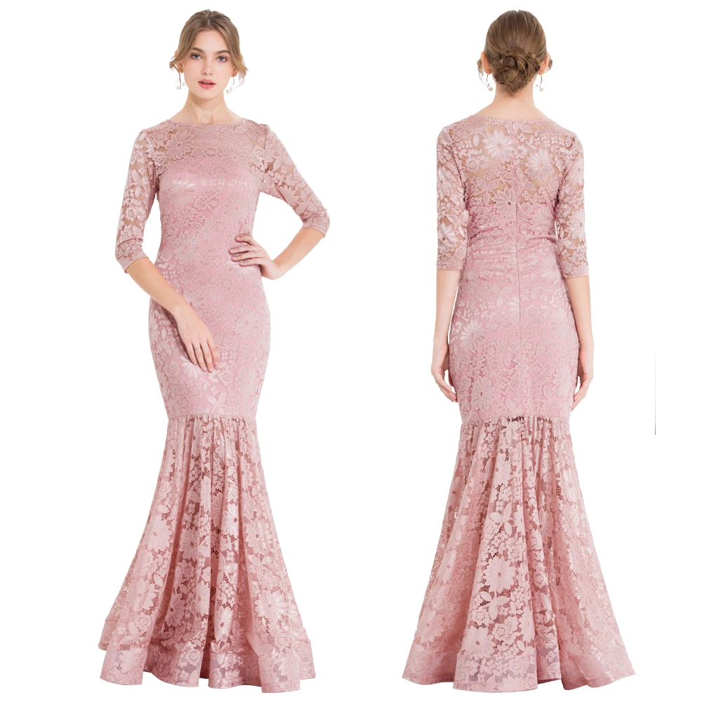 416 Light Pink Кружевное платье без рукавов с вырезом бретель-петля, Вечернее длинное черное платье - Цвет: 416 Light Pink
