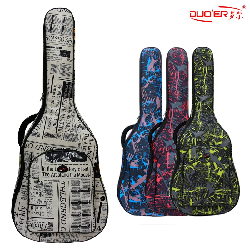 

Super 40/41 Inch Guitar Case Waterproof Guitar Bags Backpack 600D Oxford Acoustic Folk Guitar Gig Bag
