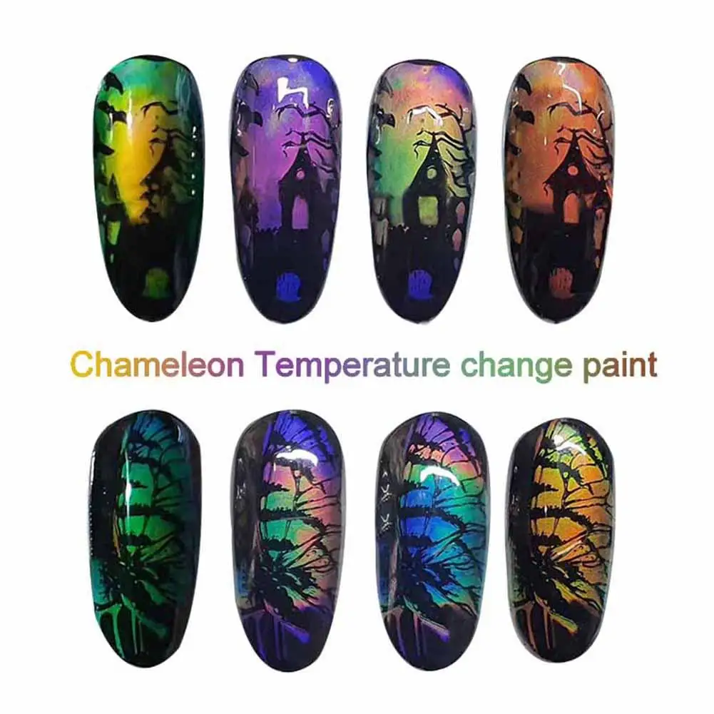 Новый Гель лак для ногтей неоновый температурный меняющий жидкий термохромный