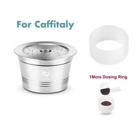 coffee capsule cup reusable compatible with k fee refillable crema capsule for caffitaly tchibo stainless steel metal filter