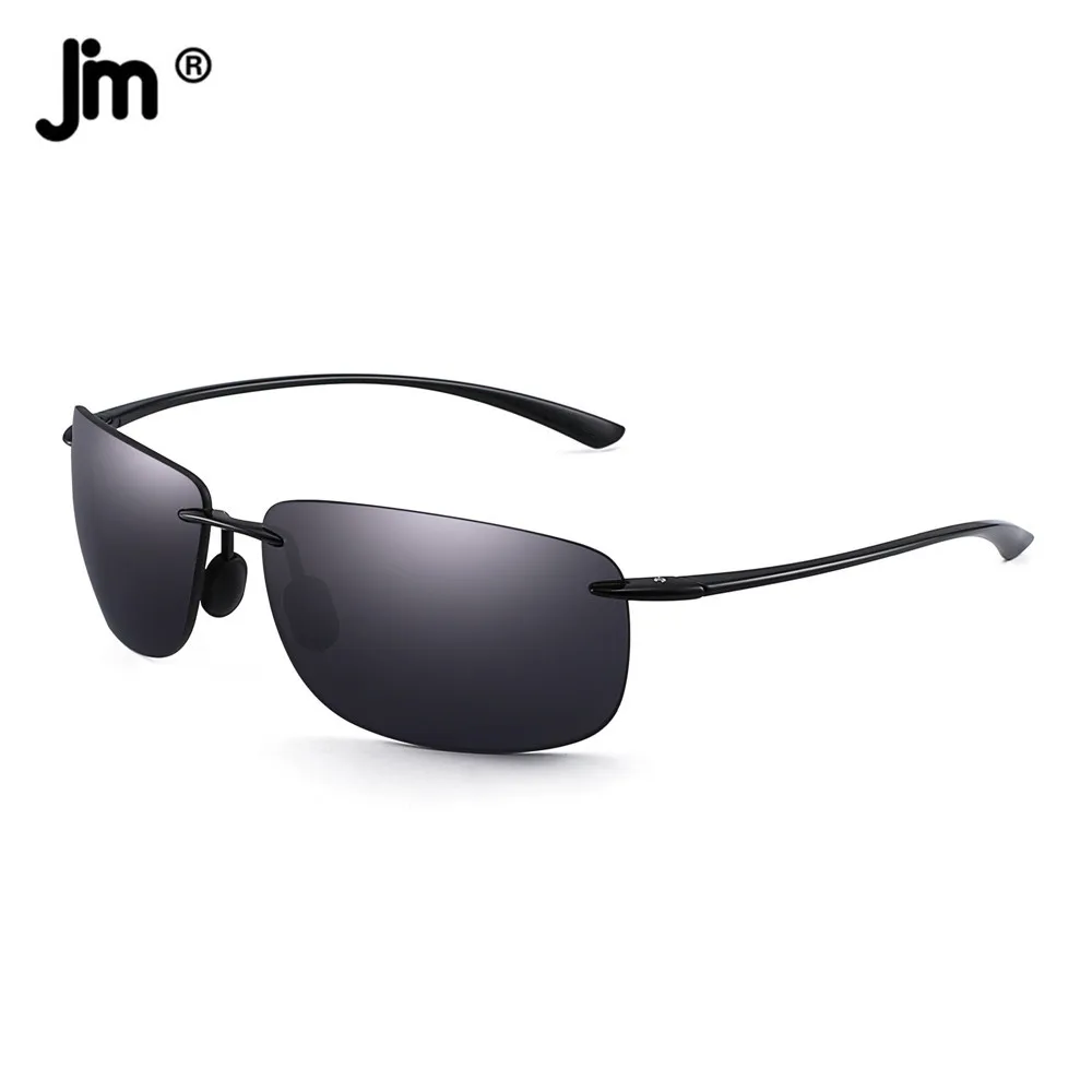 

TR90 Men Sunglasses Fashion Rimless Male Sunglasses Black UV400