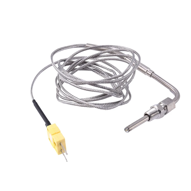 

K Type EGT Motor Exhaust Gas Temperature Sensor Stainless Steel Probe Thermocouple Tube Thread 1/8Inch NPT 2M