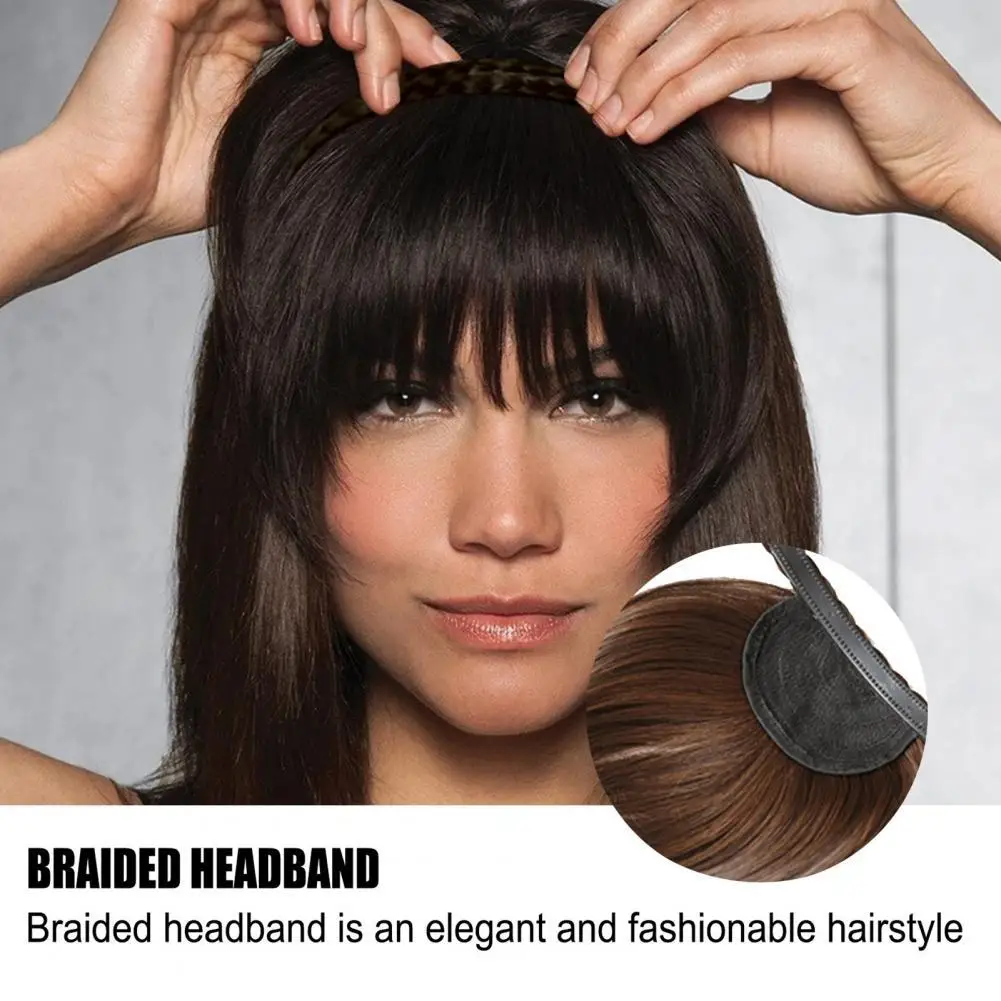 

Женская челка для наращивания волос из гладкого высокотемпературного волокна