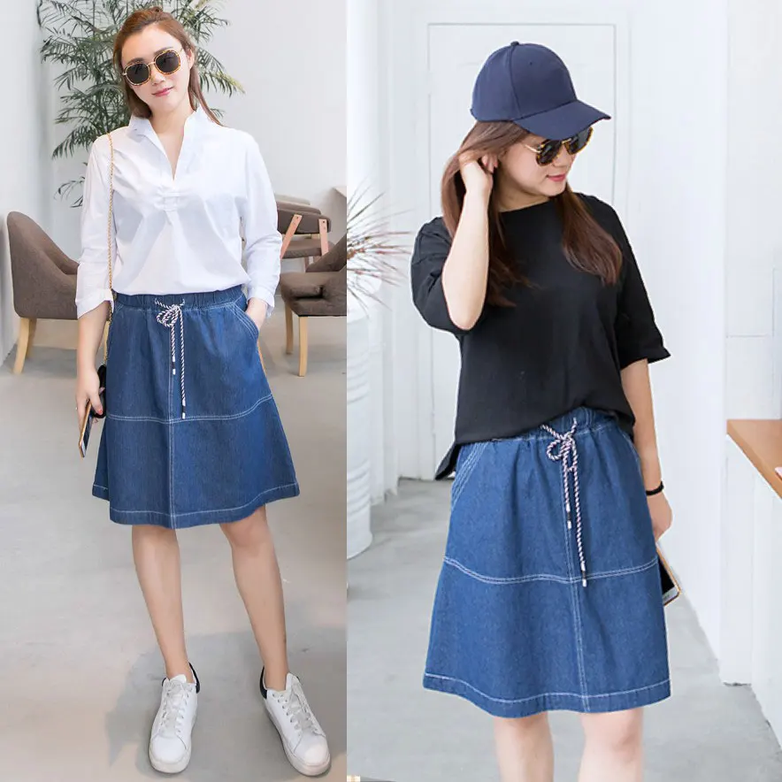 Женские весенние юбки женские Женская трапециевидная юбка большого размера с