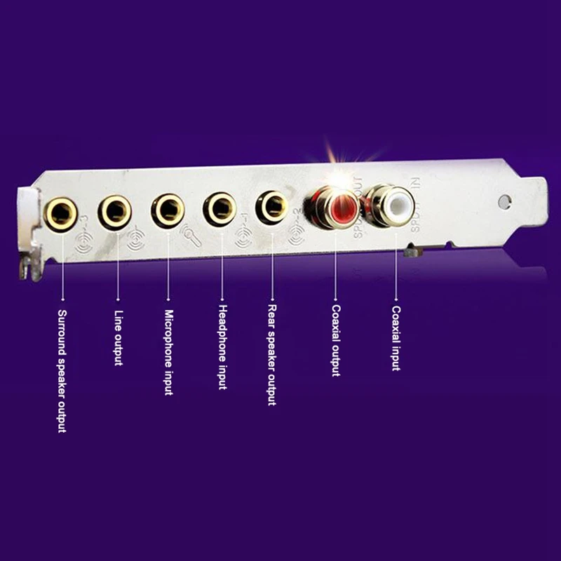 

5.1 Sound Card PCI Express PCI-E Built-In Double Output Interface for PC Window XP/7/8/10