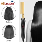 Alileader выпрямитель для волос для женщин горячий нагрев гребень для вьющихся волос и выпрямление волос качество волос пресс Железный гребень