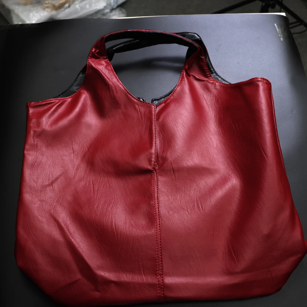 Сумка-хобо женская из искусственной кожи модный винтажный тоут портфель на плечо