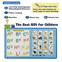 2021 children malay english point reading kids early education learning machine smart electronic books birthday gift