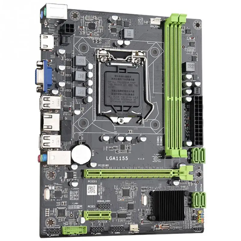 Материнская плата H61 LGA 1155 M ATX 32G 2 DDR3 PCI-Express X1 VGA HDMI для Intel Xeon i7 i5 i3