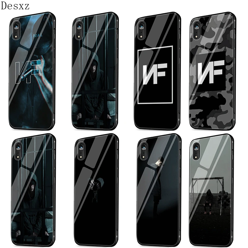 Стеклянный чехол для телефона из ТПУ iPhone 5 6 6S 7 8 Plus 11 Pro XR X XS Max NF