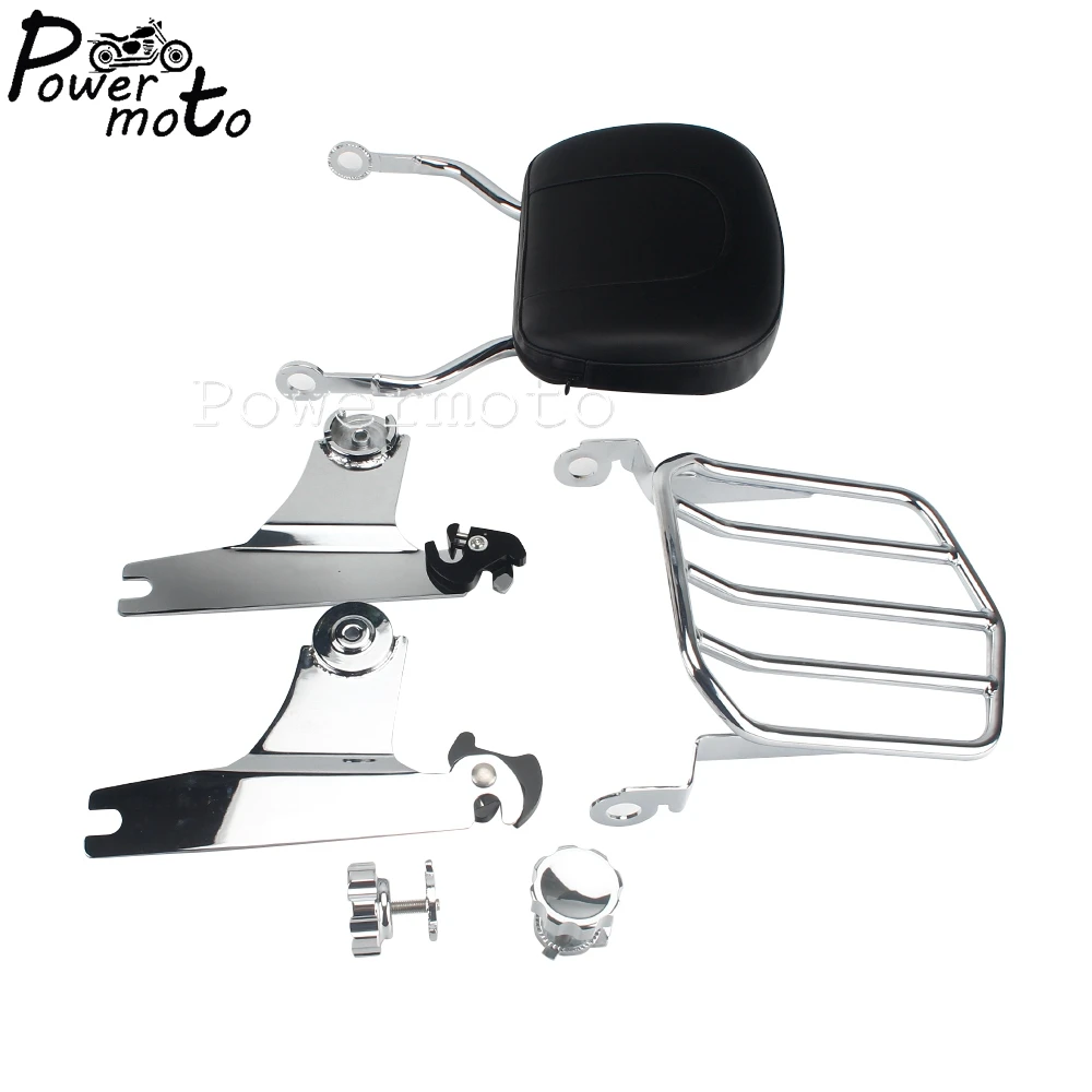 Хромированная съемная спинка для мотоцикла багажная стойка Harley Softail Deluxe CVO Hard Candy