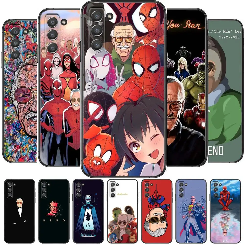 

Marvel Stan Lee 5G smartphon phone case For samsung S21 Ultra case galaxi S21 Plus S5 S7 S8 S9 S10e S20FE Note10 lite soft cover