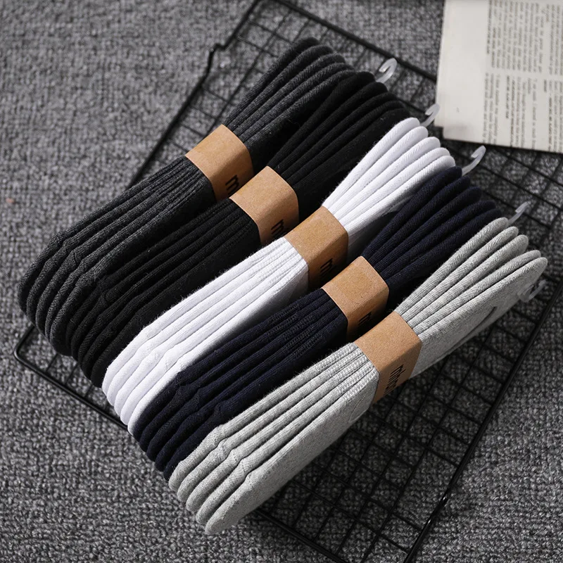 Носки-невидимки мужские однотонные весна-лето 5 пар | Мужская одежда