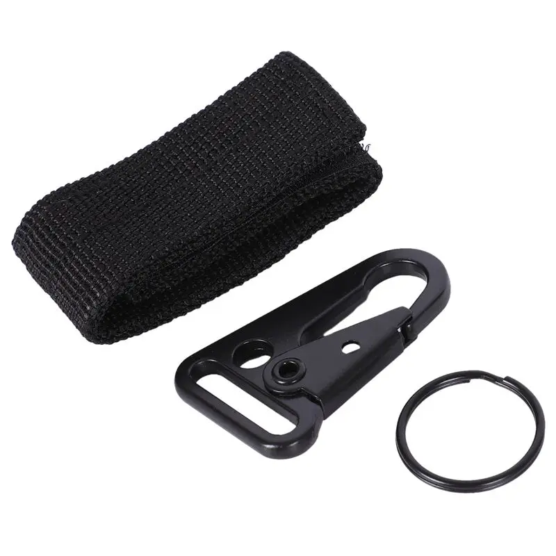 Outdoor Nylon Belt Hanging Clip Carabiner Hook Loop Key Holder