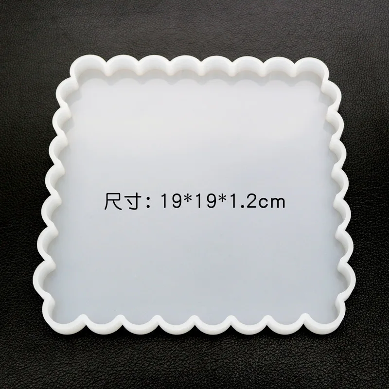 Эпоксидная форма сделай сам квадратный волнистый стол набор подставок круглые