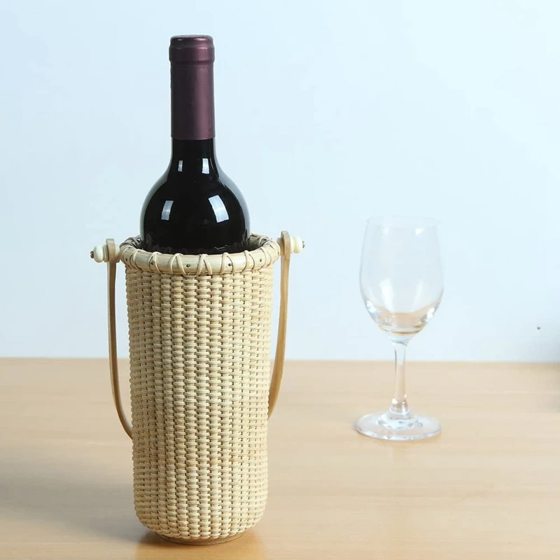 

Basket Wine Racks Wine Basketsgift Boxes of Red Wine, Woven Rattan, Traditional Handicrafts