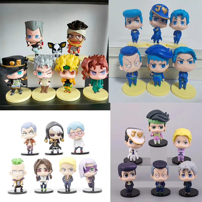 

Anime Figure JoJo’s Bizarre Adventure Figure Diamond is Unbreakable Higashikata Josuke Kujo Jotaro Rohan Kishibe PVC FiguresToys