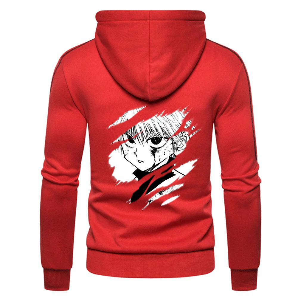 

2020 Anime HUNTERXHUNTER Killua Zoldyck Jacket Cotton Fashion Hoodies Harajuku Male Clothing Fleece Coats Zipper Sweatshirts