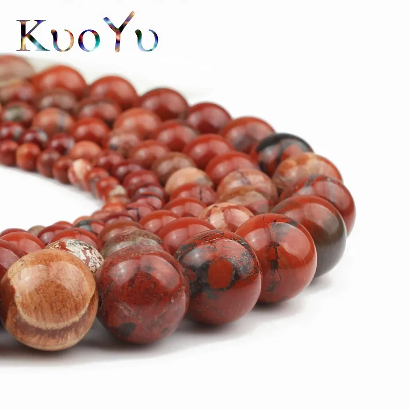 Красные яшмы из натурального камня круглые свободные шарики для изготовления