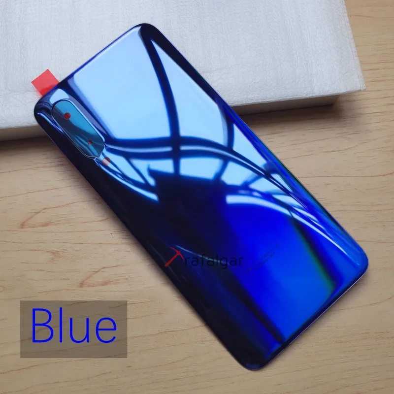 Для Xiaomi Mi 9 крышка батареи Задняя стеклянная задняя дверь Корпус чехол с клеем для Xiaomi Mi 9 Explorer замена крышки батареи - Цвет: Blue