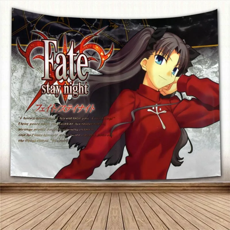 

Красивый гобелен Fate Stay Night, настенный тканевый гобелен, художественное украшение для дома, коврик для сна, настенные ковры, декор для спальни