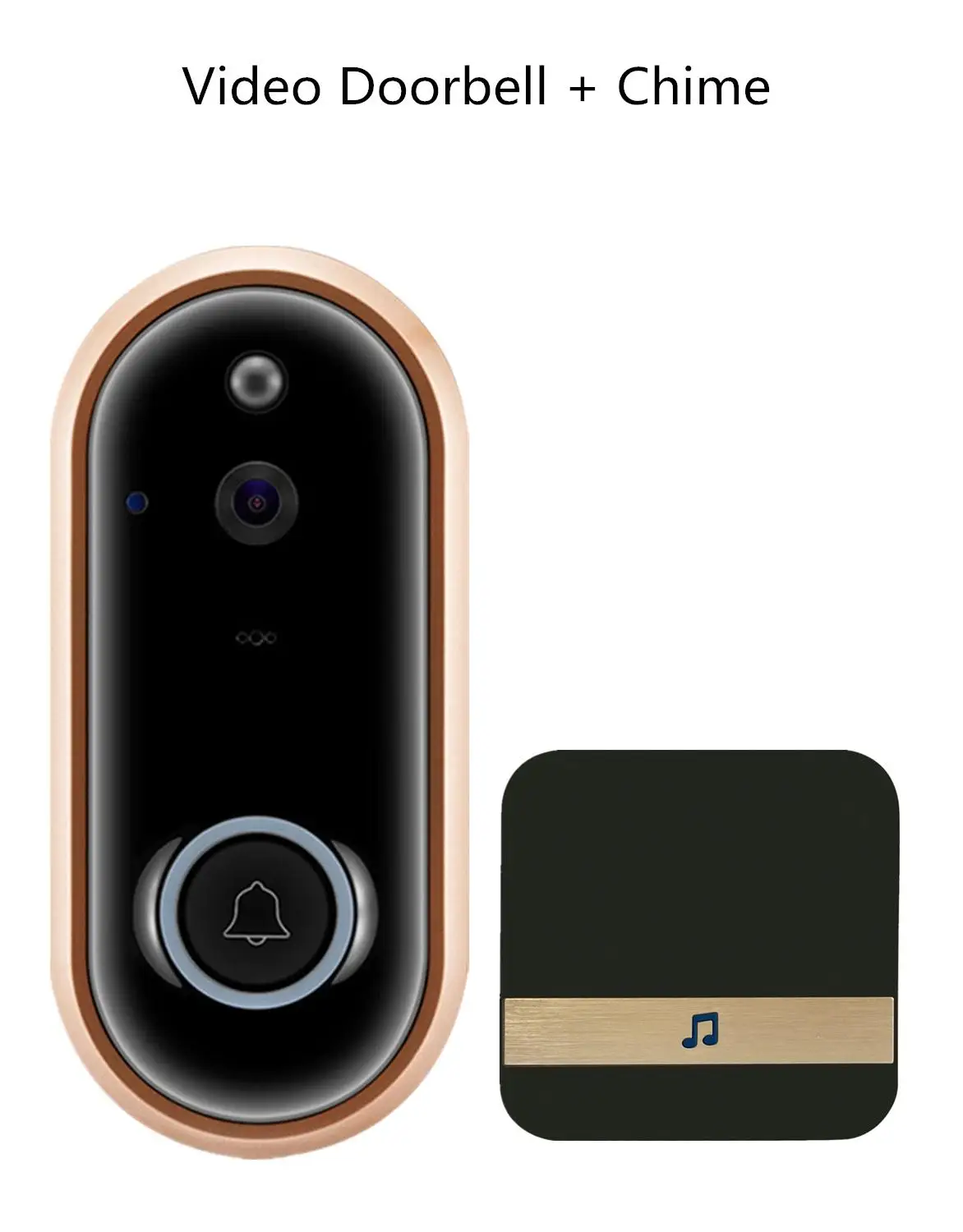 Оранжевый Vikewe беспроводная WiFi видеокамера на дверной звонок 1080P двухсторонняя видеодомофон дистанционная визуальная запись умная домашняя охранная система - Название цвета: Оранжевый