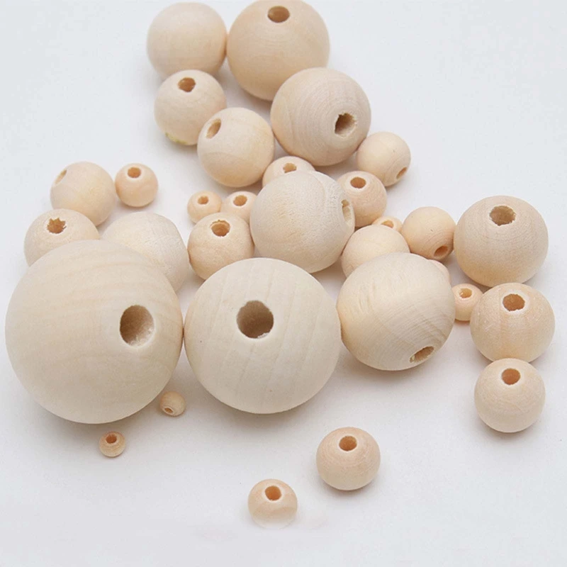

Log Color Wooden Beads Round Loose Beads for DIY Jewelry Making Bracelet Accessories 4/6/10/14/18/22/25/30/35/40mm