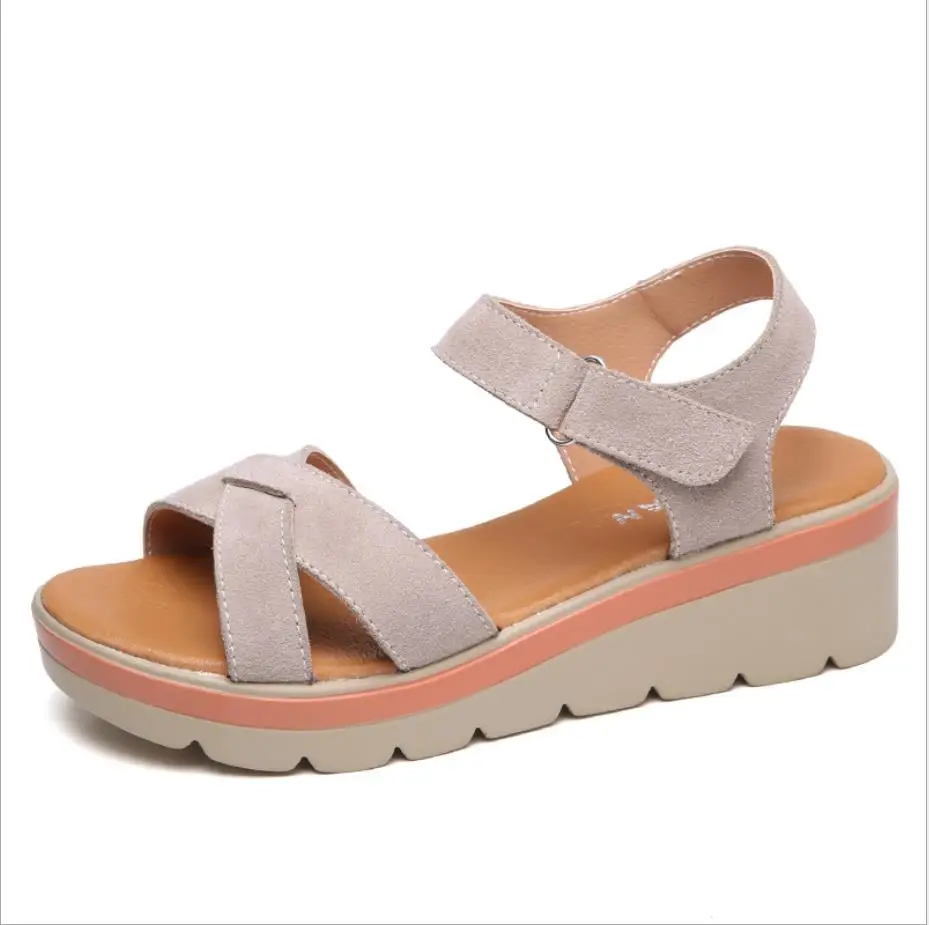

Leather Sandals Summer New Ladies Sandals Women's Shoes Fashion Wild Student Sandals New Women's Shoes Slippers Footwear